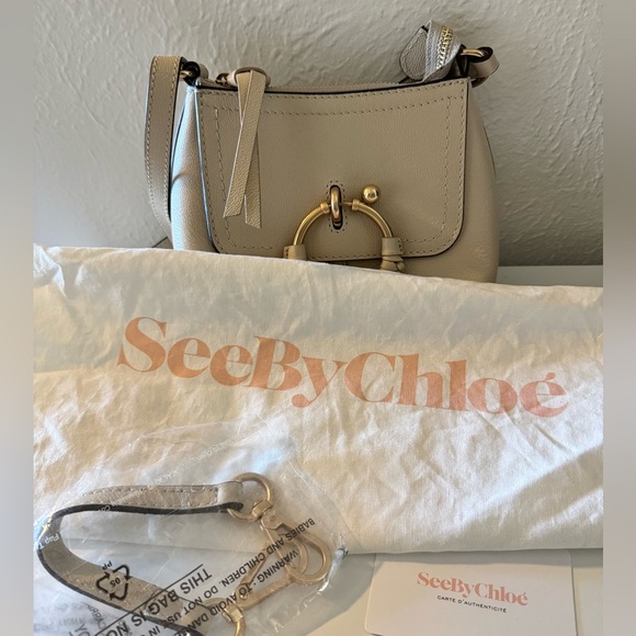SOLD NWT Joan mini hobo in cement beige - Picture 1 of 10
